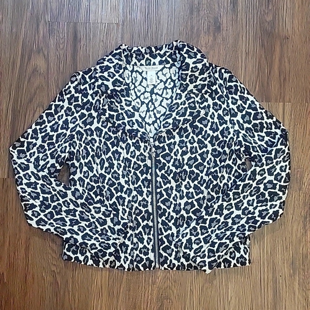 White House Black Label Leopard print jacket size 10